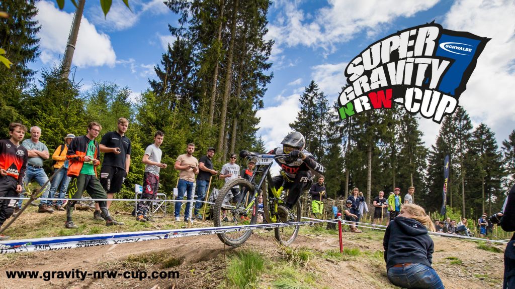 Auf dem Fahlenscheid in Olpe findet für das Downhill-Rennen der Serie  „Super Gravity NRW Cup“ statt.