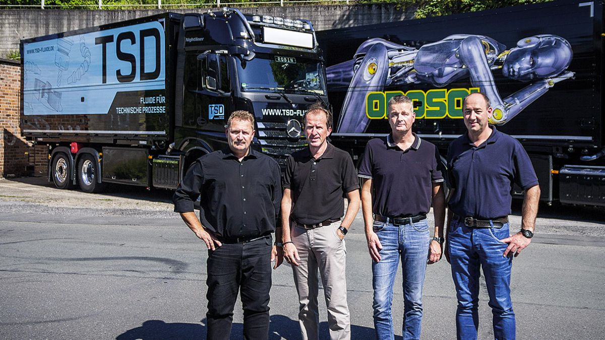 Die neue Führung um TSD (von links): Ralf Drendel, TSD-Partner Hans-Martin Diederichs (OROSOL) mit den neuen Geschäftsführern Oliver Tiegelkamp und Michael Stricker.