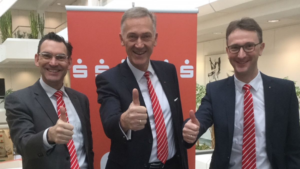 Ziehen ein positives Fazit. Frank Nennstiel, Vorstandsmitglied, Peter Schulte, Vorstandsvorsitzender und Peter Vogt, Vorstandsmitglied. 