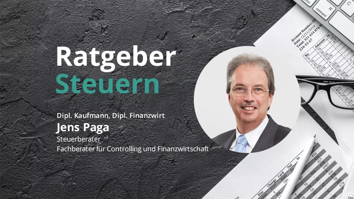 Jens Paga, Dipl. Kaufmann, Dipl. Finanzwirt, Steuerberater und Fachberater für Controlling und Finanzwirtschaft.