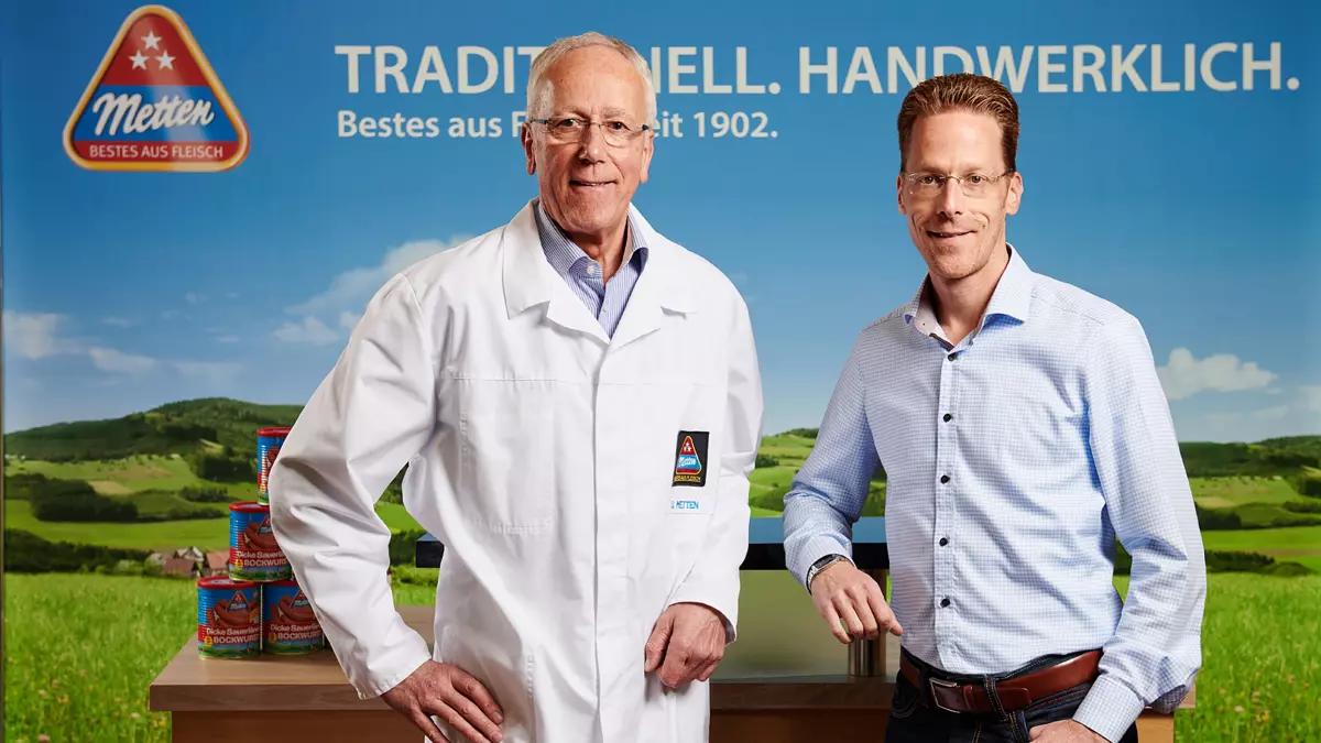 Ulrich Metten und Tobias Metten (von links), beide geschäftsführende Gesellschafter der Firma Metten.