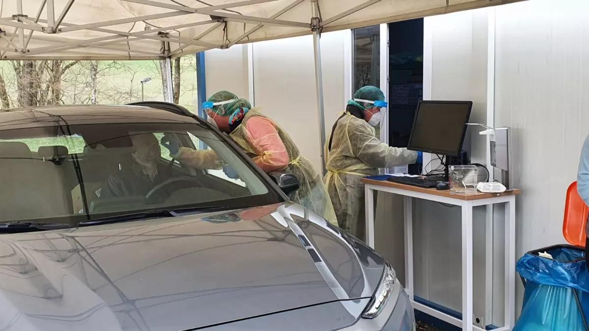 Das Corona-Testzentrum in Berlinghausen hat am Freitag eröffnet. 