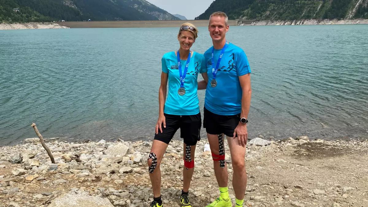 Alwine und Ingo Samp vom TV Attendorn nahmen beim „Schlegeis3000 Trailrun“ im Zillertal teil.