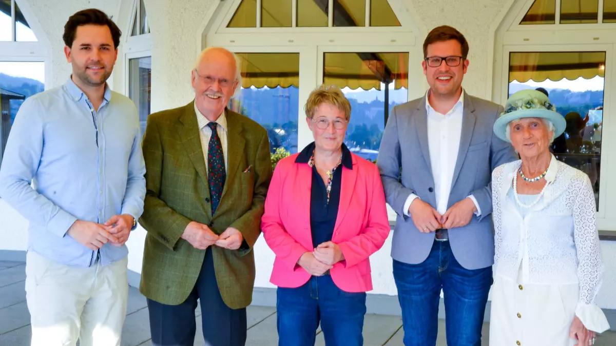 Johannes Winkel, Prof. Otto Wulff, Marion Schwarte, Florian Müller und Wilma Ohly (von links).
