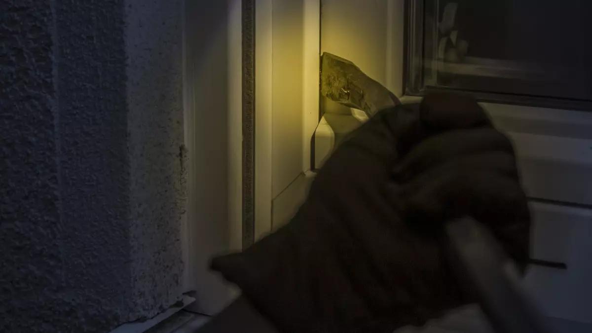 Einbruch, Symbol, Einbrecher, Eindringlinge, Polizei, Blaulicht, Symbol