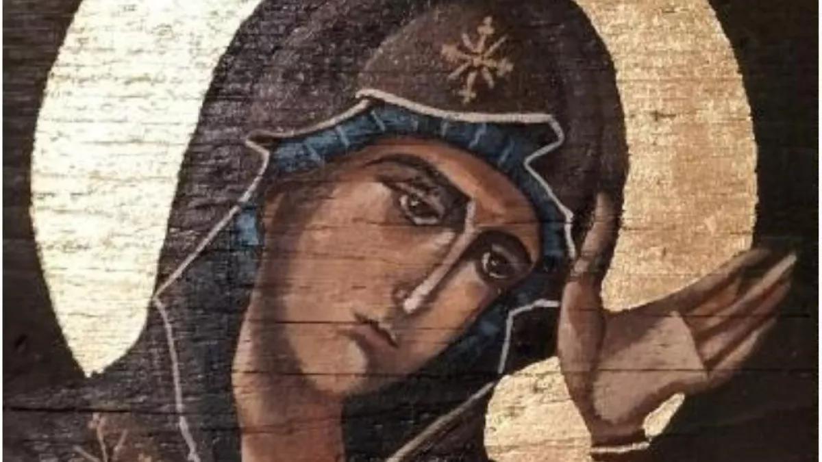 Die Gottesmutter, gemalt von Tomasz Bzdęga.