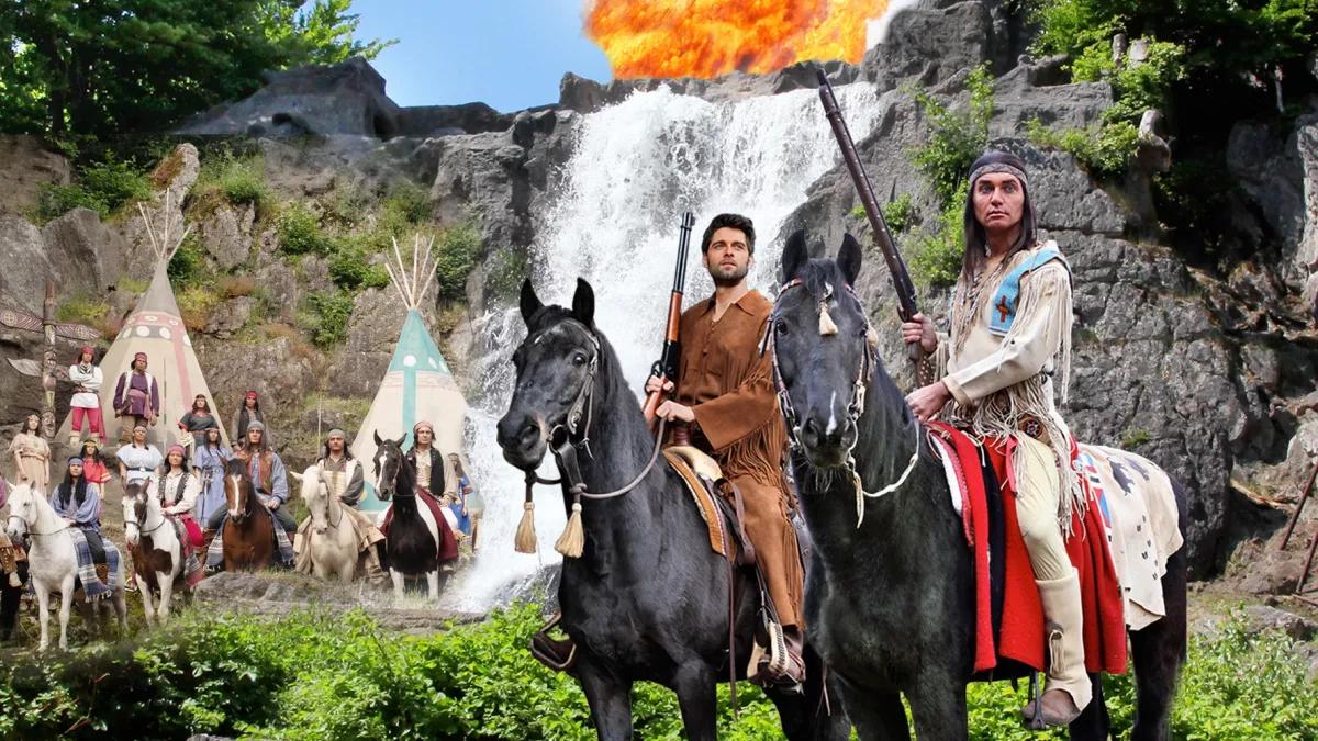 Winnetou (Jean-Marc Birkholz) und Old Shatterhand (Martin Krah) sind auch 2022 das Blutsbrüderpaar in Elspe.