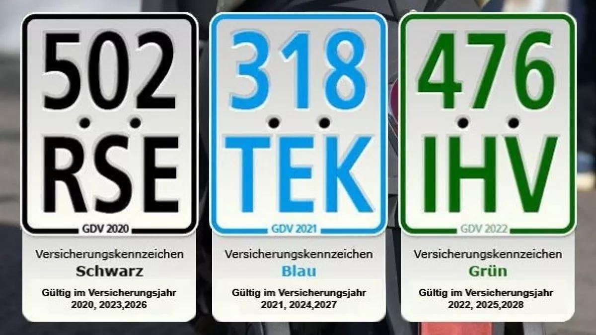 Jedes Jahr zum Stichtag 1. März benötigen Kleinkrafträder wie Roller und Mopeds einen neuen, gültigen Versicherungsnachweis. 2022 löst grün blau ab.
