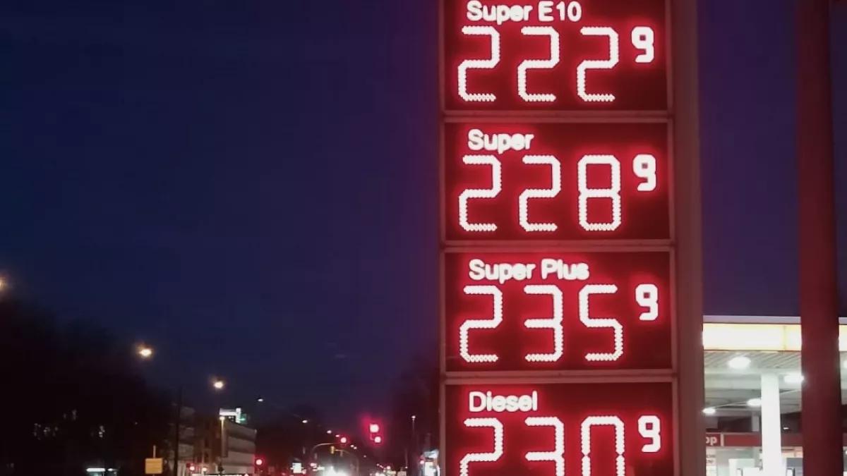 Die Preise pro Liter am 10. März.