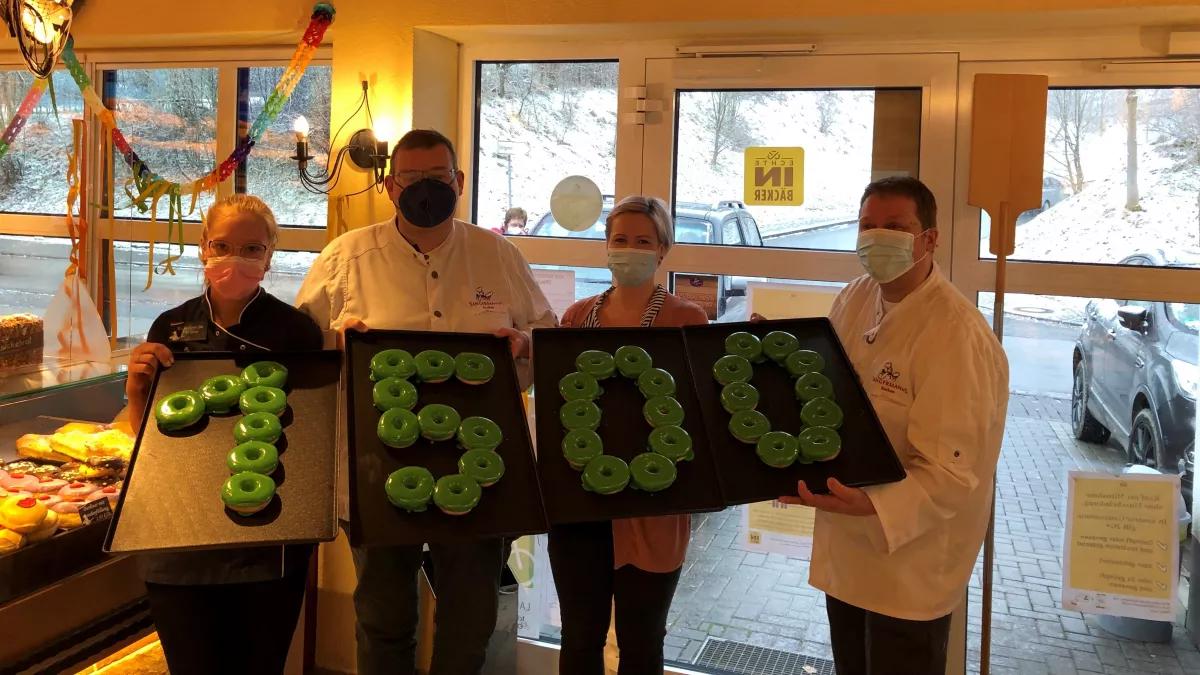 Michelle Quast, Georg Sangermann, Melanie Bähr vom AKHD Olpe, Rainer Sommer (v.l.)