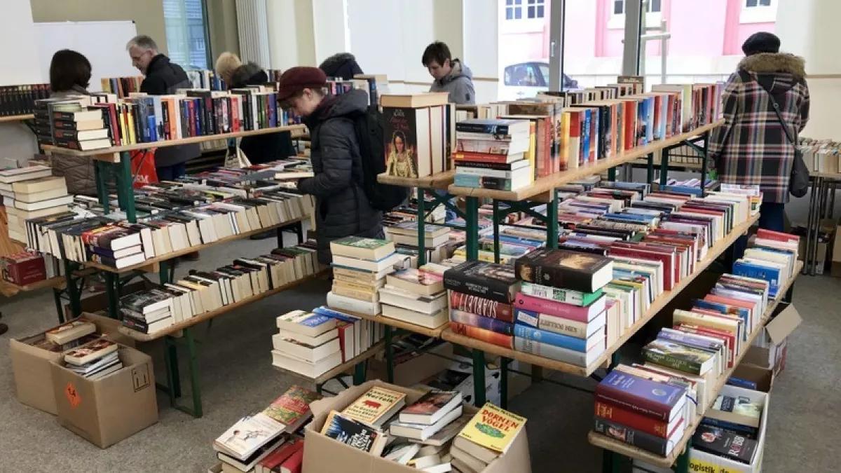 So sah es beim Bücherbasar 2018 aus.