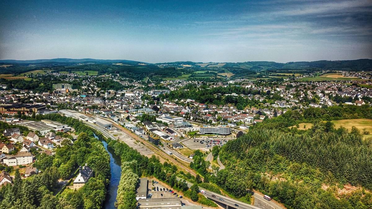 Blick auf die Hansestadt Attendorn.