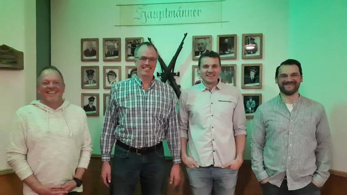 Der neu gewählte Vorstand, v.l.n.r.: Hubertus Schröder, Juppes Vogt, Alexander Vogt und Markus Mehlich.