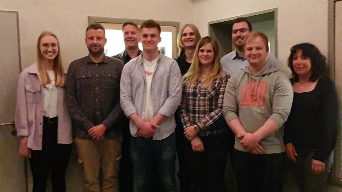 Der Vorstand: Pia Cramer, Sebastian Schumacher, Gerd Reichling, Moritz Cramer, Raphael Maahs, Jennifer Köster, Daniel Schulte, Marvin Bonke sowie Anke Hase (v.l.). Es fehlen Meik Bröcher und Steffen Bloss.