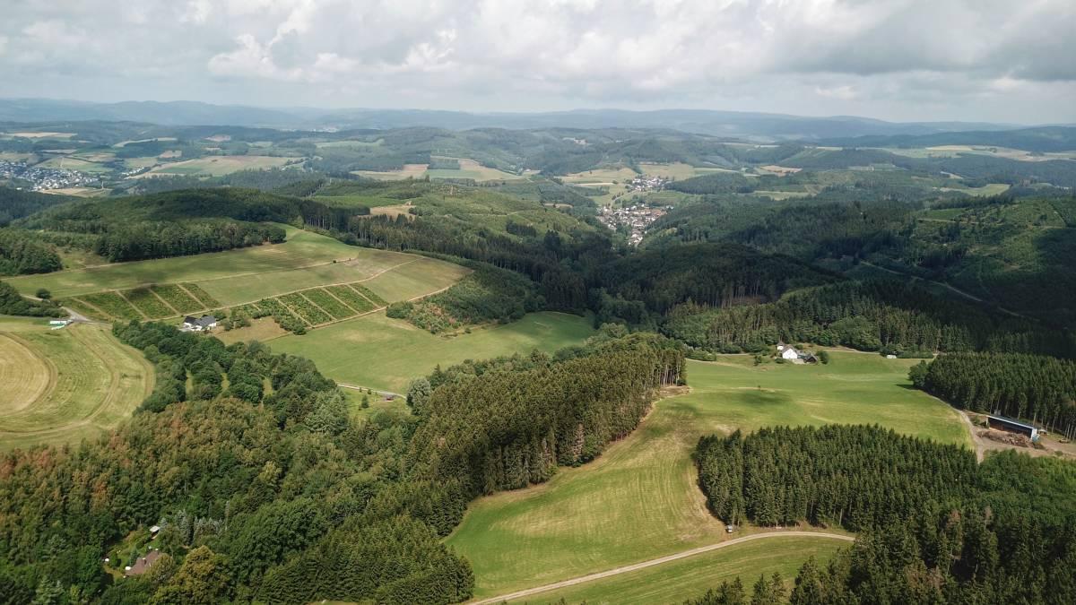 Luftbild aus dem Kreis Olpe.